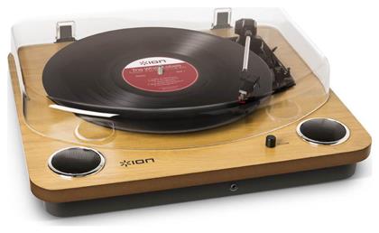 ION Audio Max LP Πικάπ με Προενίσχυση και Ενσωματωμένα Ηχεία Καφέ