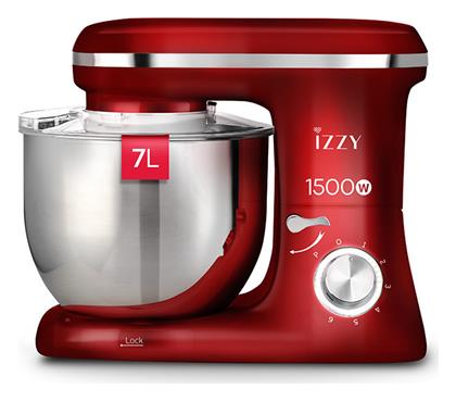 Izzy IZ-1500 Κουζινομηχανή 1500W με Ανοξείδωτο Κάδο 7lt Spicy Red