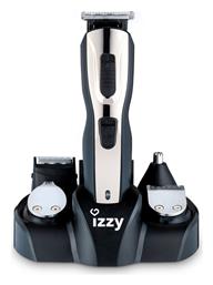 Izzy PG100 Plus Σετ Επαναφορτιζόμενης Κουρευτικής Μηχανής Black/Silver