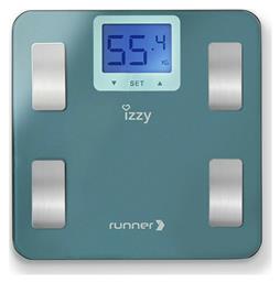 Izzy Runner IZ-7003 Ψηφιακή Ζυγαριά με Λιπομετρητή σε Γαλάζιο χρώμα από το Public