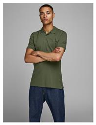 Jack & Jones Ανδρική Μπλούζα Κοντομάνικη Polo Olive Night