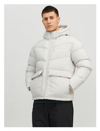 Jack & Jones Ανδρικό Χειμωνιάτικο Μπουφάν Puffer Αδιάβροχο Moonbeam