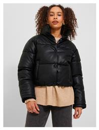 Jack & Jones Κοντό Γυναικείο Puffer Μπουφάν Μαύρο