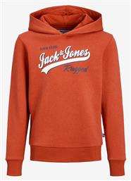 Jack & Jones Παιδικό Φούτερ με Κουκούλα Πορτοκαλί