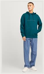 Jack & Jones Sweat Φούτερ Deep Teal, Πράσινο με Κουκούλα