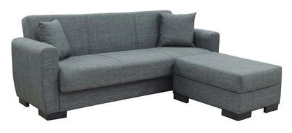 Jackson-max Γωνιακός Καναπές Κρεβάτι 210x163x61εκ. Σκούρο Γκρι
