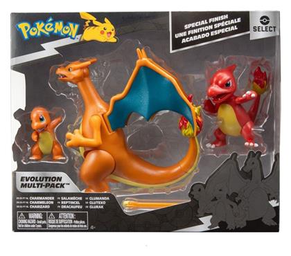 Jazwares Παιχνίδι Μινιατούρα Pokemon Charmander, Charmeleon, Charizard για 4+ Ετών από το BlablaToys