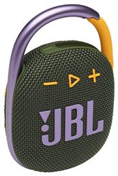 JBL Clip 4 Αδιάβροχο Ηχείο Bluetooth 5W με Διάρκεια Μπαταρίας έως 10 ώρες Χακί από το e-shop