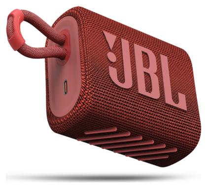 JBL Go 3 Αδιάβροχο Ηχείο Bluetooth 4.2W με 5 ώρες Λειτουργίας Red