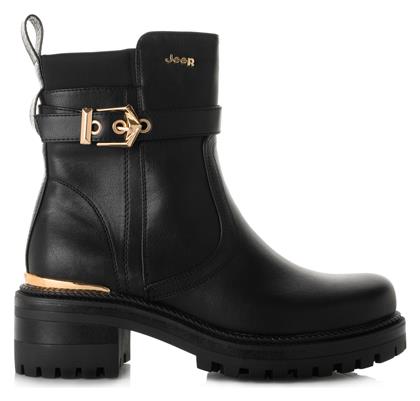 Jeep Footwear Coventry Γυναικεία Biker Μποτάκια Μαύρα