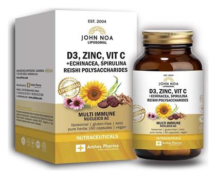 John Noa Liposomal D3, Zinc, Vit C+Echinacea, Spirulina, Reishi Polysaccharides 60 κάψουλες