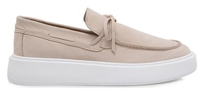 John Richardo Suede Ανδρικά Loafers σε Μπεζ Χρώμα