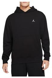 Jordan Essentials Ανδρικό Φούτερ με Κουκούλα και Τσέπες Fleece Μαύρο