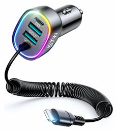 Joyroom Φορτιστής Αυτοκινήτου με Θύρες 1xUSB-A 2xType-C και Καλώδιο Lightning