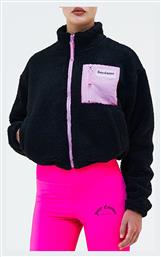 Juicy Couture Κοντή Fleece Γυναικεία Ζακέτα με Φερμουάρ σε Μαύρο Χρώμα