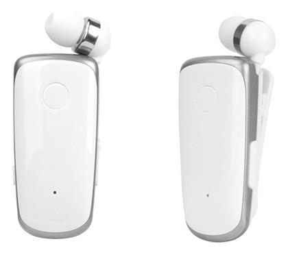 K39 In-ear Bluetooth Handsfree Ακουστικό Πέτου Λευκό