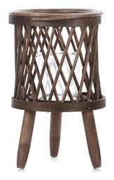 Kaemingk Κηροπήγιο Ξύλινο σε Καφέ Χρώμα 16x16x25εκ.