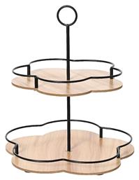 Kaemingk Ξύλινη Εταζέρα 2 Ορόφων Καφέ Π28.5xΜ28.5xΥ33cm