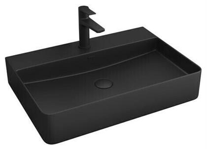 Karag LT 2173 Επικαθήμενος Νιπτήρας Πορσελάνης 50x42cm Black Matt από το Polihome