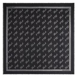 Karl Lagerfeld Scarf Γυναικείο Μεταξωτό Φουλάρι Μαύρο