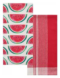 Kentia Fazzy Πετσέτα Κουζίνας από 100% Βαμβάκι σε Κόκκινο Χρώμα 40x60cm 2τμχ