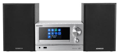 Kenwood Ηχοσύστημα 2.0 M-7000S 60W με CD / Digital Media Player, WiFi και Bluetooth Ασημί