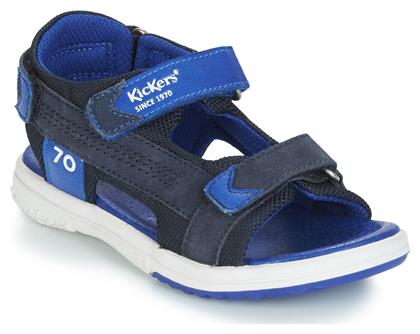 Kickers Παιδικά Πέδιλα Plane Ανατομικά Navy Μπλε