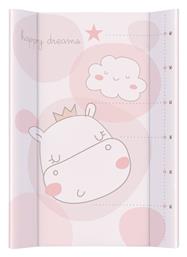 Kikka Boo Μαλακή Αλλαξιέρα Hippo Dreams από Πλαστικό Ροζ για Κρεβάτι 50x80cm