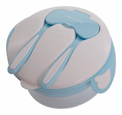 Kikka Boo Παιδικό Σετ Φαγητοδοχείου 4in1 από Πλαστικό Blue 3τμχ