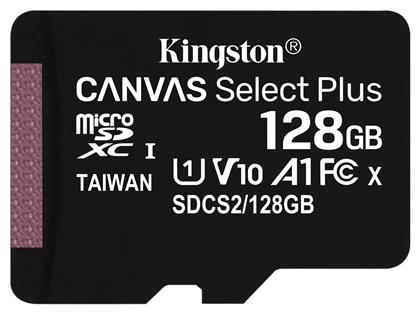 Kingston Canvas Select Plus microSDXC 128GB Class 10 U1 V10 A1 UHS-I