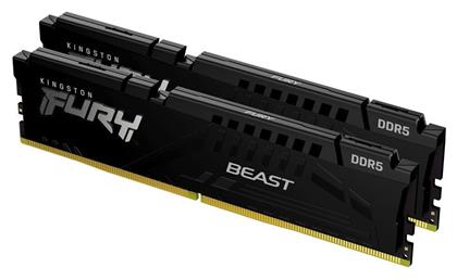 Kingston FURY Beast 64GB DDR5 RAM με 2 Modules (2x32GB) και Ταχύτητα 6400 για Desktop