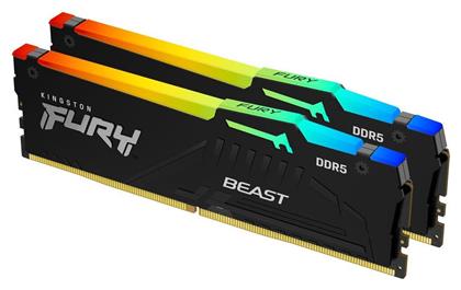 Kingston Fury Beast RGB 32GB DDR5 με 2 Modules (2x16GB)