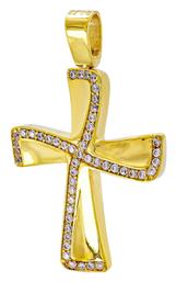 Kiriakos Gofas Γυναικείος Χρυσός Σταυρός 14K