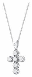 Kiriakos Gofas Λευκόχρυσος Σταυρός Με Αλυσίδα 18K