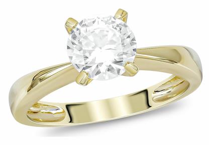 Kiriakos Gofas Μονόπετρο από Κίτρινο Χρυσό 14K