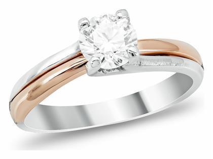 Kiriakos Gofas Μονόπετρο από Λευκό Χρυσό 14K