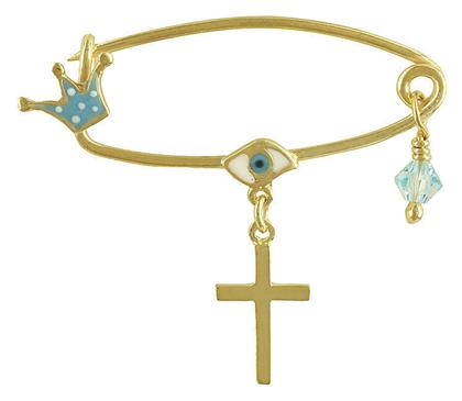 Kiriakos Gofas Παιδική Παραμάνα από Επιχρυσωμένο Ασήμι