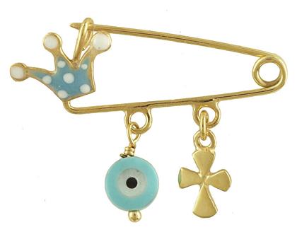 Kiriakos Gofas Παιδική Παραμάνα Νεογέννητο από Επιχρυσωμένο Ασήμι