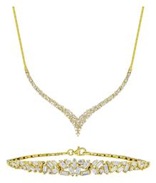Kiriakos Gofas Σετ με Κολιέ & Βραχιόλι από Χρυσό 14K με Πέτρες