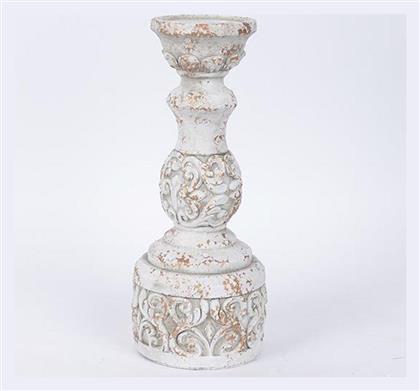 Κηροπηγιο Τσιμεντενιο Λευκο 13x13x32.5cm Συσκευασία 2 Τεμαχίων