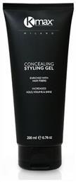 Kmax Milano Concealing Styling Dark Brown Gel Μαλλιών με Χρώμα για Γκρίζα Μαλλιά 200ml