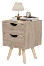 Κομοδίνο Dinkl Ξύλινο Μπεζ 29.7x29.7x45cm