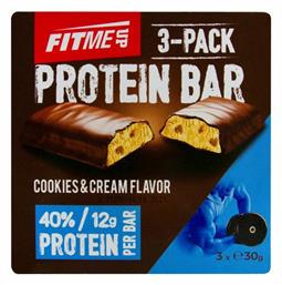 Korona-M FitMeUp Protein Μπάρες με 40% Πρωτεΐνη & Γεύση Cookies & Cream 3x30gr Κωδικός: 42723819 από το e-Fresh