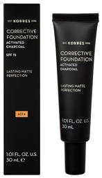Korres Activated Charcoal Corrective Mousse Make Up SPF15 30ml