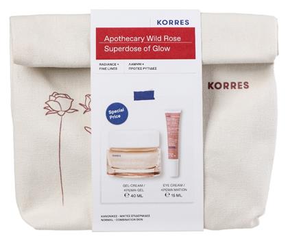 Korres Apothecary Wild Rose Σετ Περιποίησης με Κρέμα Προσώπου και Κρέμα Ματιών για Κανονικές/Μικτές Επιδερμίδες