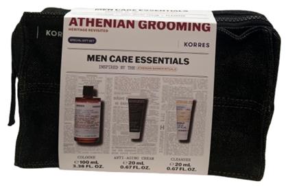 Korres Athenian Grooming Men Care Essentials Σετ Περιποίησης για Καθαρισμό Προσώπου