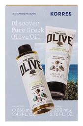 Korres Discover Pure Greek Olive Oil Σετ Περιποίησης για Καθαρισμό Σώματος με Αφρόλουτρο & Κρέμα Σώματος από το Pharm24