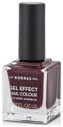 Korres Gel Effect Gloss Βερνίκι Νυχιών Μακράς Διαρκείας Κόκκινο 57 Burgundy Red 11ml από το Pharm24