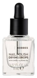 Korres Top Coat για Απλά Βερνίκια Drying Drops 11ml