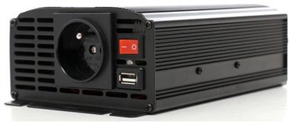 Kraft & Dele Inverter Αυτοκινήτου 500W για Μετατροπή 12V DC σε 230V AC με 1xUSB